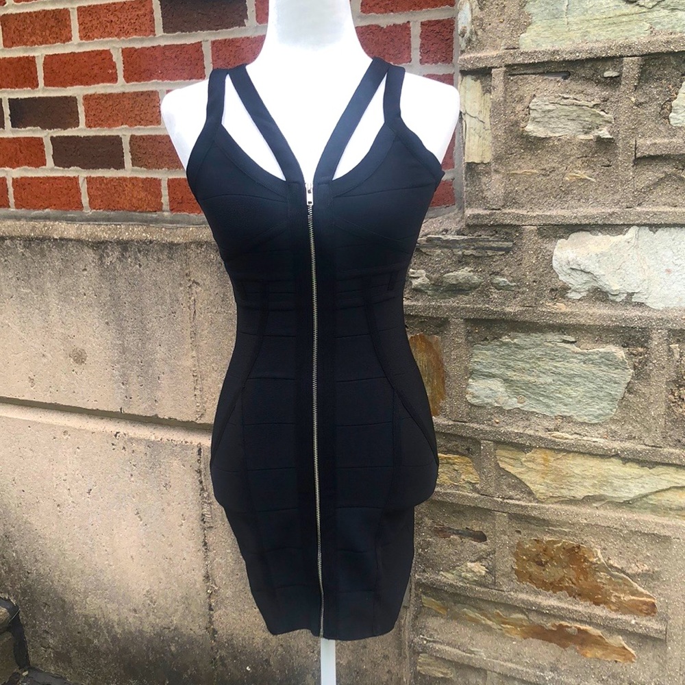 Shinestar Black Fitted Dress